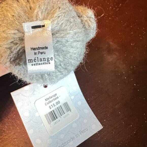 Handmade Mélange Collection Knit Owl Ornament In Red & White Hat - Picture 4 of 7